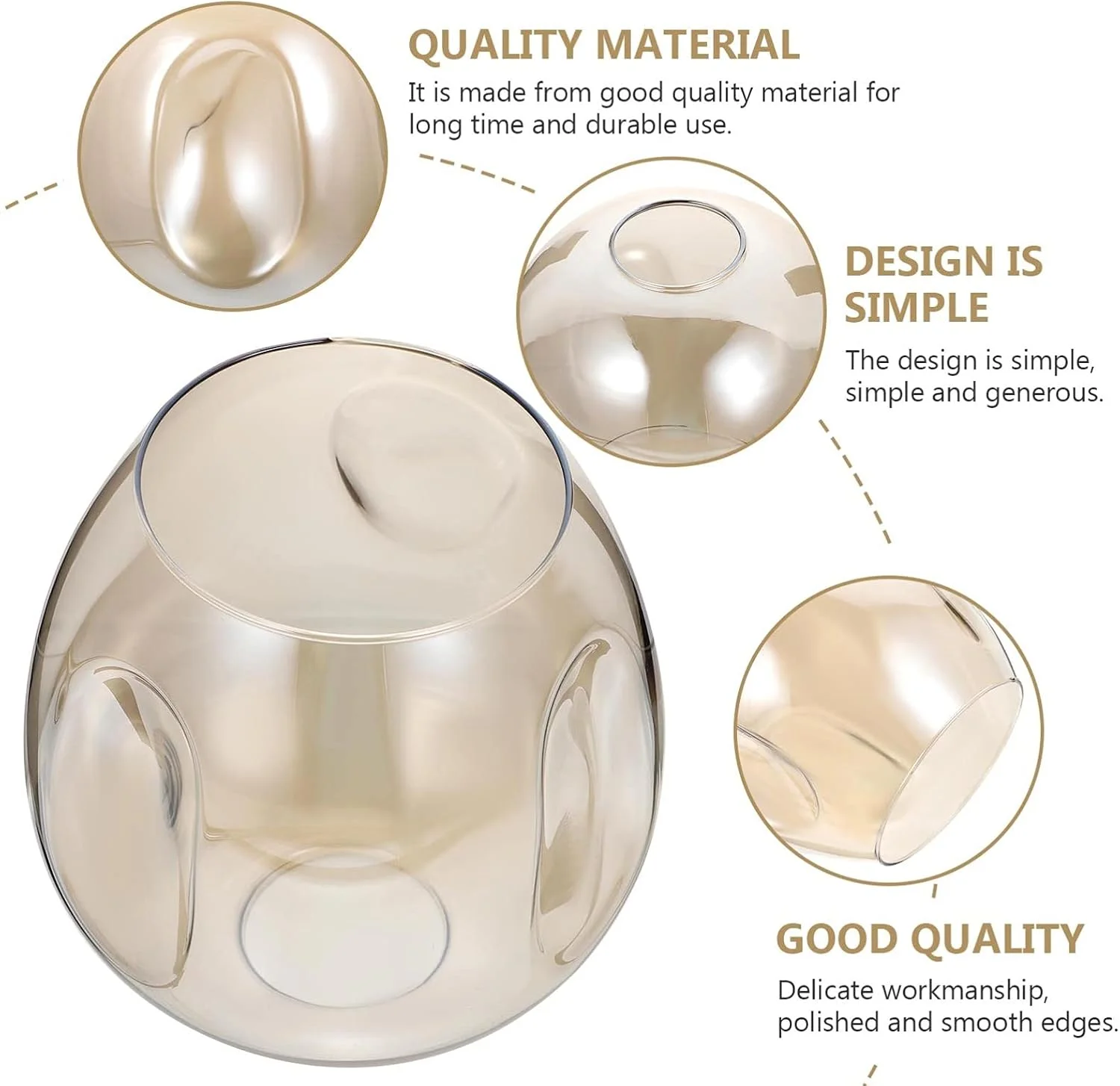 حباب شیشه ای چراغ Lurrose برای چراغ های سقفی و دیواری، روکش تزئینی چراغ به سبک اروپایی، پخش کننده نور، ایجاد کننده فضایی گرم، لوازم جانبی روشنایی داخلی