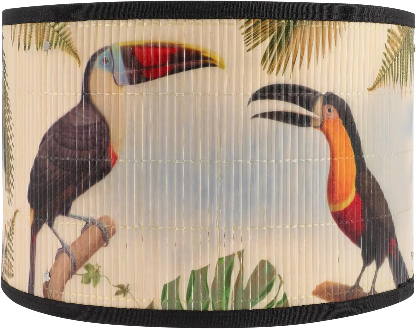 آباژور بامبو Lurrose: آباژور استوانه ای - گیره روی لوستر برای چراغ رومیزی، 30X30 سانتی متر