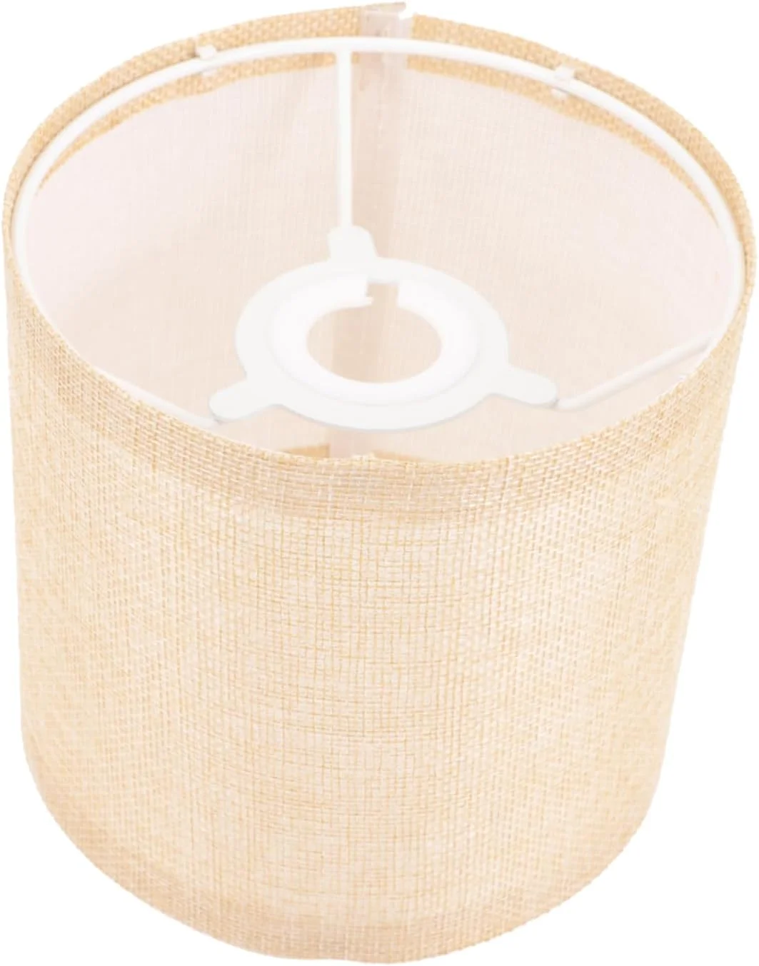 Lurrose آباژور استوانه ای تاشو مدرن پارچه ای برای چراغ های رومیزی و دیواری، نیاز به مونتاژ، آباژور کتانی، طراحی متنوع برای دکوراسیون منزل
