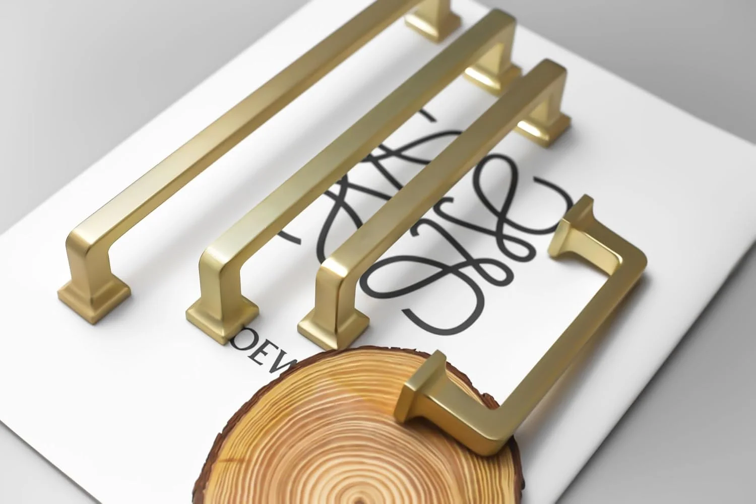 ویلا، بسته ۱۰ عددی دستگیره مربعی طلایی مات ۵ اینچی کابینت، دستگیره کشو، سخت افزار کابینت آشپزخانه، دستگیره کابینت، دستگیره کشو کمد