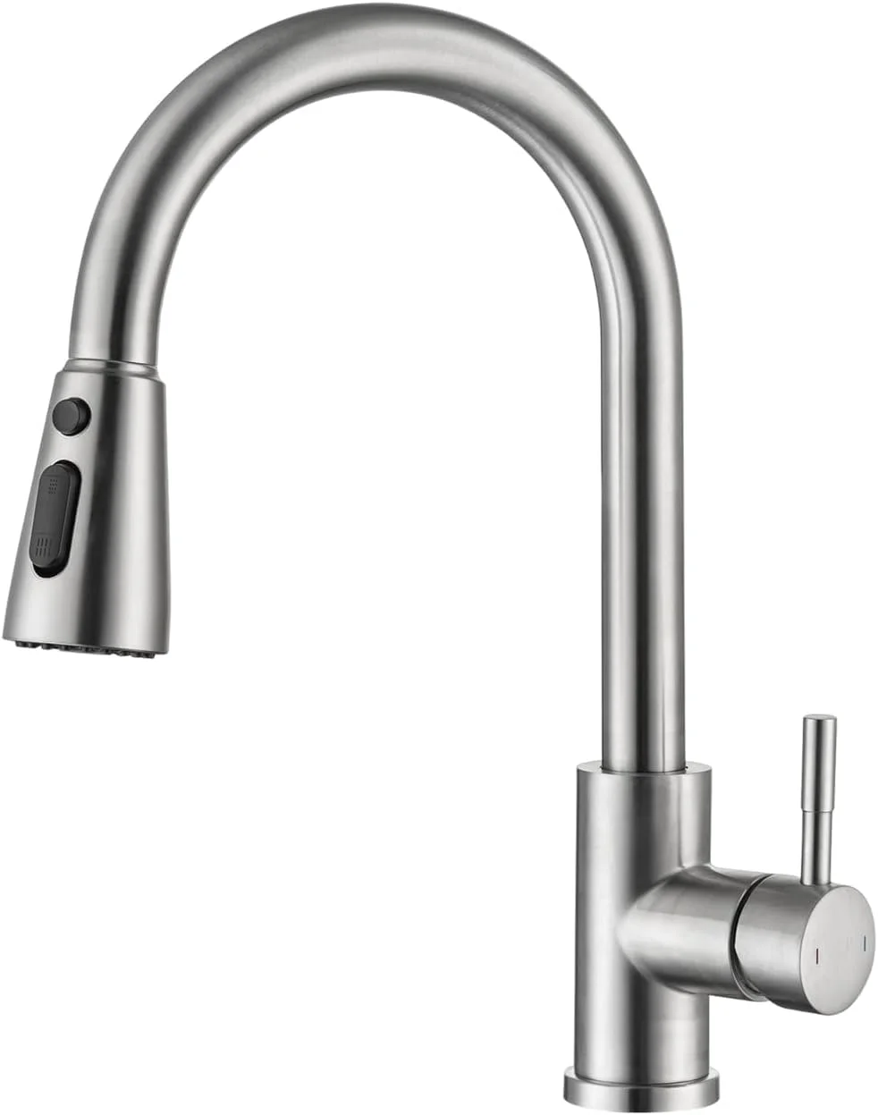 شیر آشپزخانه CLaLoc با اسپری کشویی نیکل برس خورده، شیر آشپزخانه با 3 حالت آب برای سینک، شیرآلات آشپزخانه تک دسته با قوس بلند استیل ضد زنگ شیر آشپزخانه CLaLoc با اسپری کشویی نیکل برس خورده، شیر آشپزخانه با 3 حالت آب برای سینک، شیرآلات آشپزخانه تک دسته با قوس بلند استیل ضد زنگ