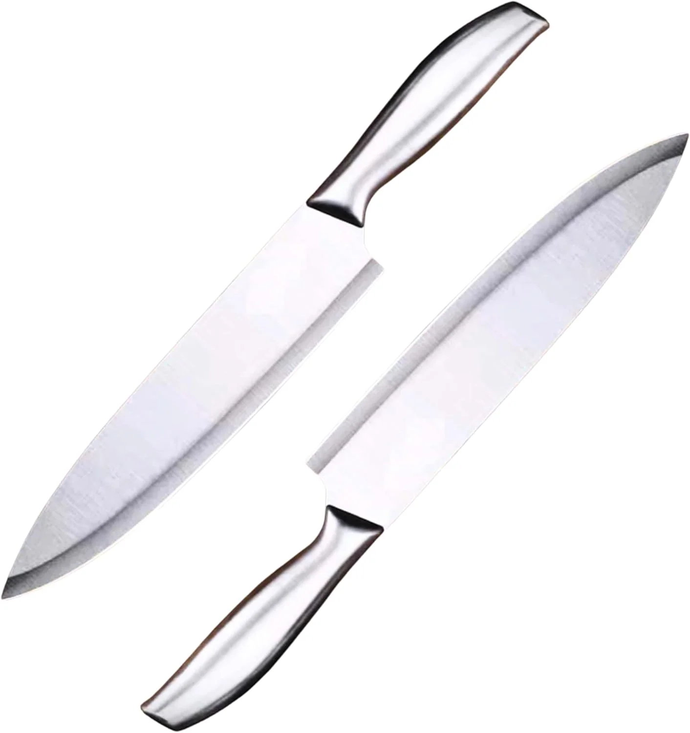 ای سی وی وی® [2 عدد] چاقوی آشپز با دسته استیل - چاقوی تیز آشپزخانه با تیغه استیل ضد زنگ برای برش ماهی | برش گوشت | مناسب برای خانه و رستوران