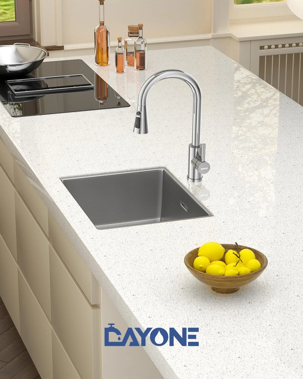 شیر آشپزخانه کروم DAYONE با اسپری کشویی، شیر مخلوط کن آشپزخانه تک دسته با 3 حالت آب، شیرآلات آشپزخانه استیل ضد زنگ شیر آشپزخانه کروم DAYONE با اسپری کشویی، شیر مخلوط کن آشپزخانه تک دسته با 3 حالت آب، شیرآلات آشپزخانه استیل ضد زنگ