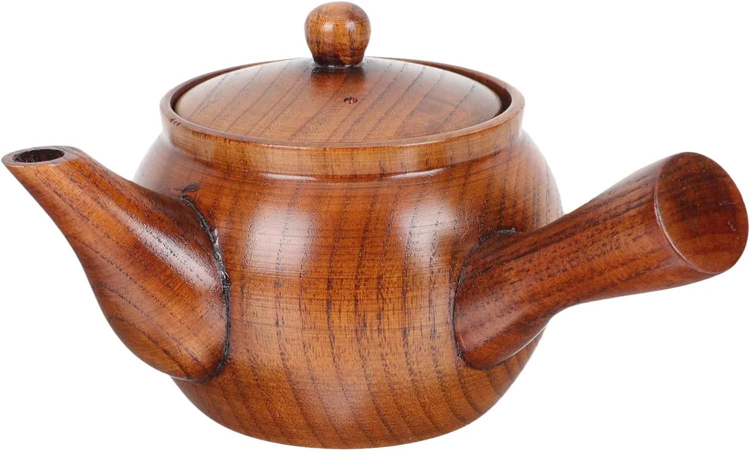 قوری قهوه ساز روگازی چوبی با صافی، قوری چای کلاسیک چینی، لوازم چایخوری آشپزخانه آسیایی، قوری گونگ فو دسته جانبی مینیاتوری برای جوشاندن چای، مناسب برای چای برگ های باز، قوری های چای چینی (چوب)