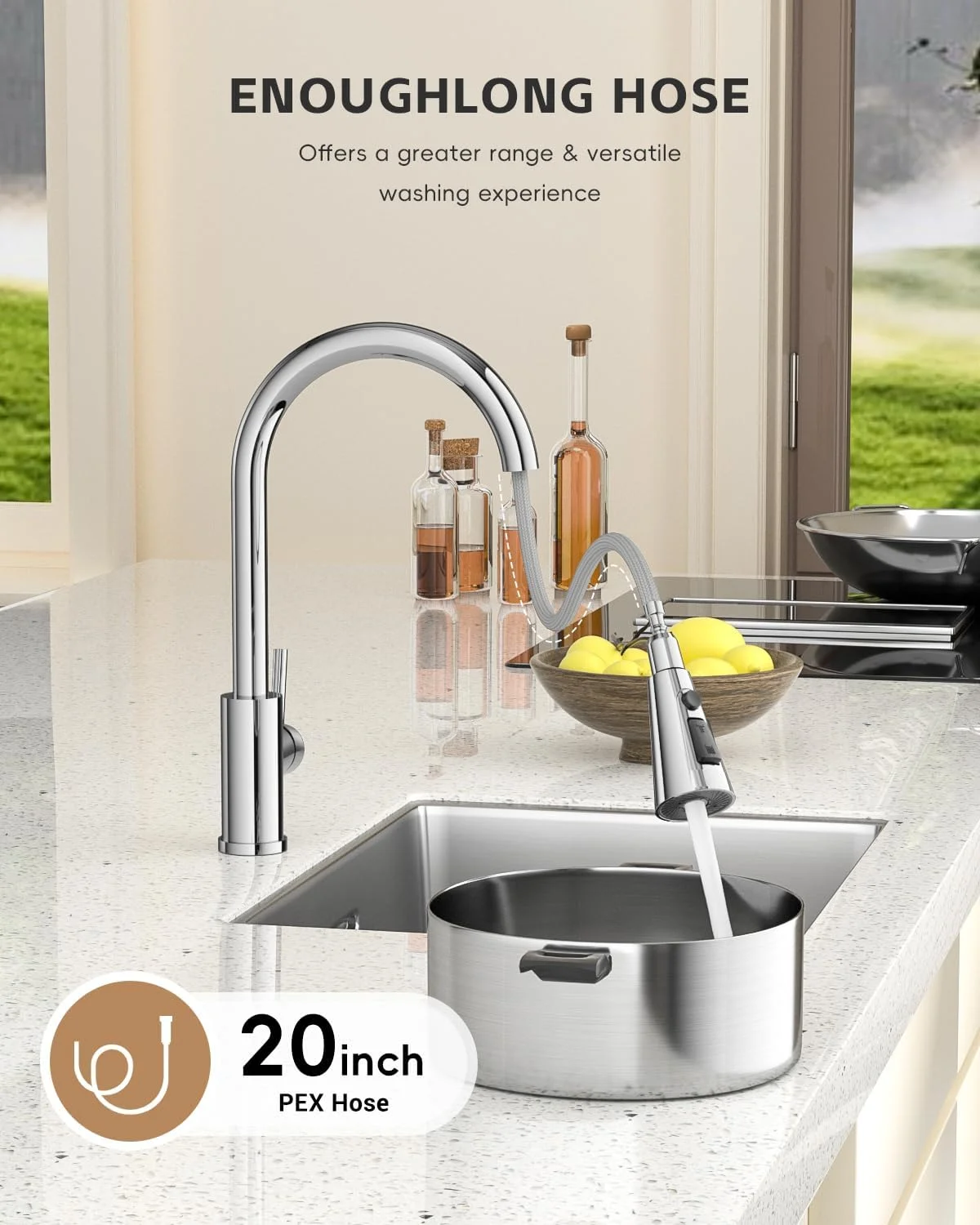 شیر آشپزخانه کروم DAYONE با اسپری کشویی، شیر مخلوط کن آشپزخانه تک دسته با 3 حالت آب، شیرآلات آشپزخانه استیل ضد زنگ شیر آشپزخانه کروم DAYONE با اسپری کشویی، شیر مخلوط کن آشپزخانه تک دسته با 3 حالت آب، شیرآلات آشپزخانه استیل ضد زنگ