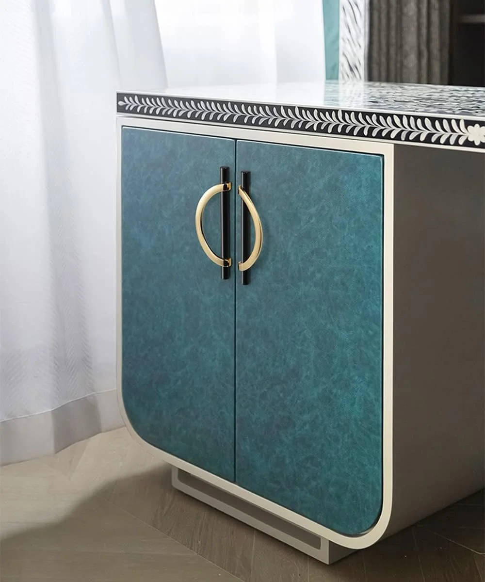 دستگیره کابینت طلایی مشکی، دستگیره کشو طرح نیمه ماه، دستگیره کمد و دراور، دستگیره درب کمد آشپزخانه، 4 عدد، 5 اینچ