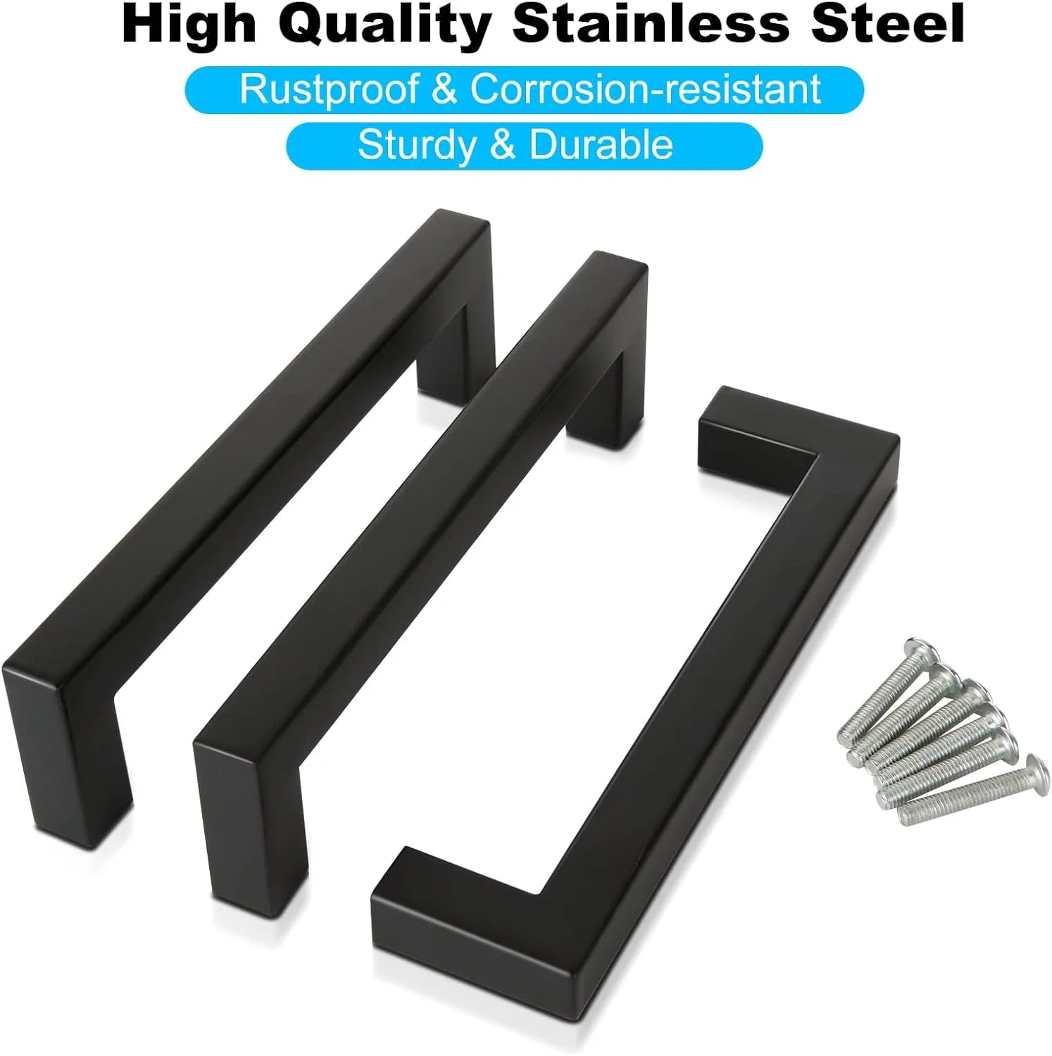 دستگیره کابینت آشپزخانه 10 عددی، مرکز سوراخ 128 میلی متر دستگیره درب آشپزخانه استیل ضد زنگ، دستگیره مربعی کشو کابینت به طول 140 میلی متر با پیچ برای کمد حمام، مشکی دستگیره کابینت آشپزخانه 10 عددی، مرکز سوراخ 128 میلی متر دستگیره درب آشپزخانه استیل ضد زنگ، دستگیره مربعی کشو کابینت به طول 140 میلی متر با پیچ برای کمد حمام، مشکی