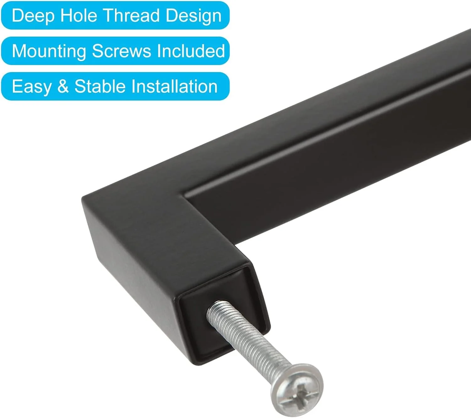 دستگیره کابینت آشپزخانه 10 عددی، مرکز سوراخ 128 میلی متر دستگیره درب آشپزخانه استیل ضد زنگ، دستگیره مربعی کشو کابینت به طول 140 میلی متر با پیچ برای کمد حمام، مشکی دستگیره کابینت آشپزخانه 10 عددی، مرکز سوراخ 128 میلی متر دستگیره درب آشپزخانه استیل ضد زنگ، دستگیره مربعی کشو کابینت به طول 140 میلی متر با پیچ برای کمد حمام، مشکی