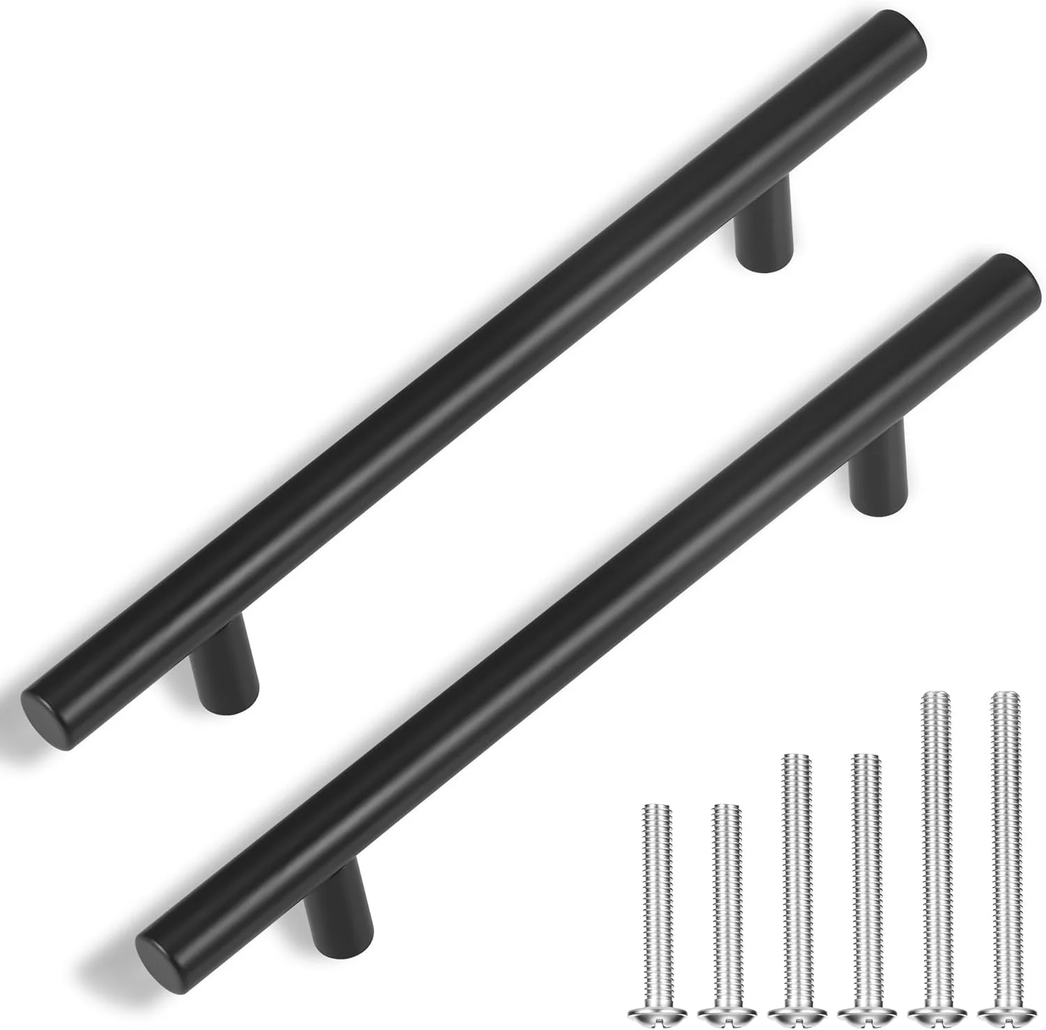 بسته 20 عددی دستگیره مبلمان، استیل ضد زنگ، دستگیره کابینت، مشکی، فاصله سوراخ 130 میلی متر، دستگیره درب کشویی بادوام، آشپزخانه، دستگیره کمد، دستگیره مبلمان، دستگیره درب برای حمام