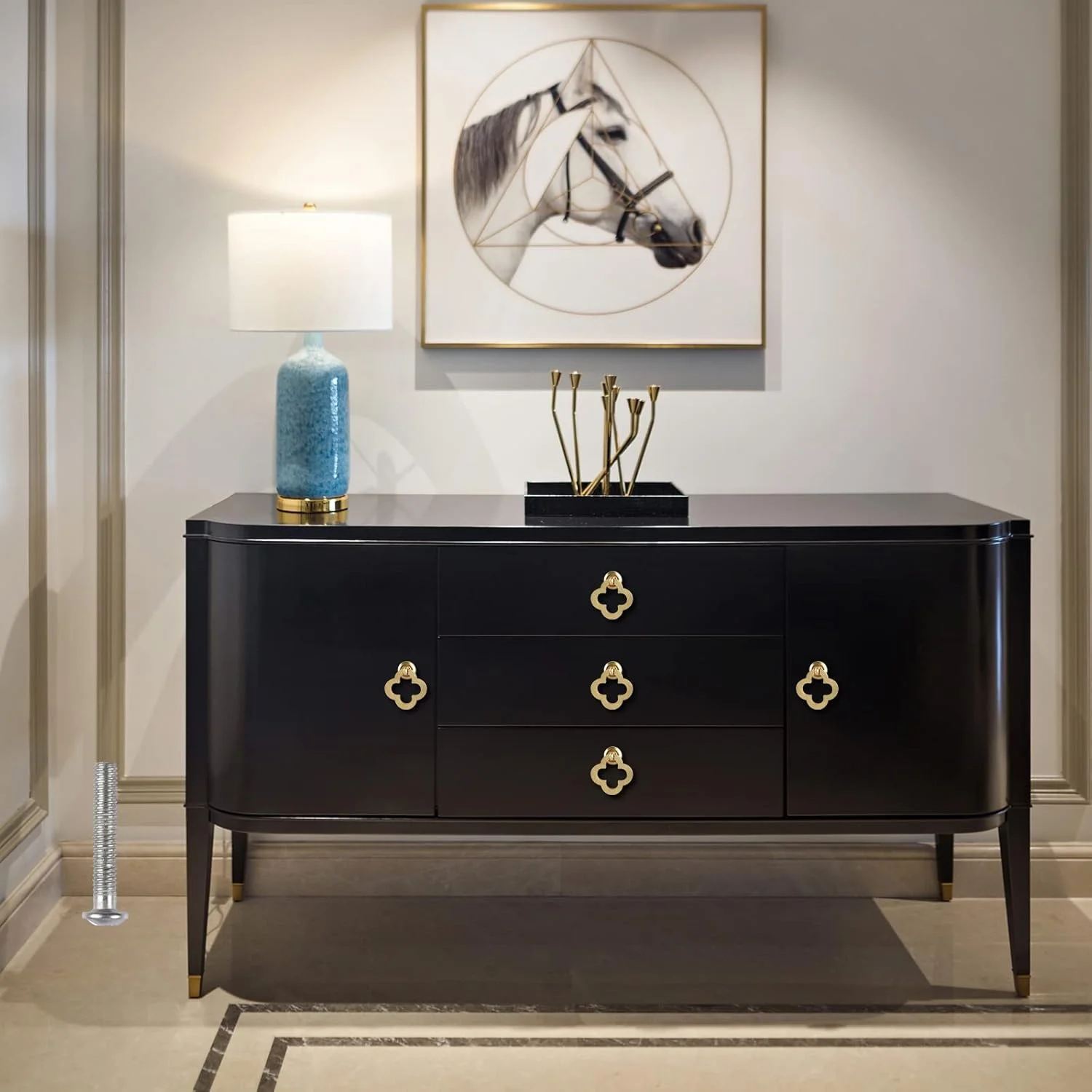 دستگیره کابینت طلایی GEPAS، بسته 6 عددی، دستگیره حلقه ای برنجی برس خورده آلیاژ روی، سخت افزار مبلمان برای کشوهای کمد آشپزخانه، نصب آسان (مدل 2) دستگیره کابینت طلایی GEPAS، بسته 6 عددی، دستگیره حلقه ای برنجی برس خورده آلیاژ روی، سخت افزار مبلمان برای کشوهای کمد آشپزخانه، نصب آسان (مدل 2)