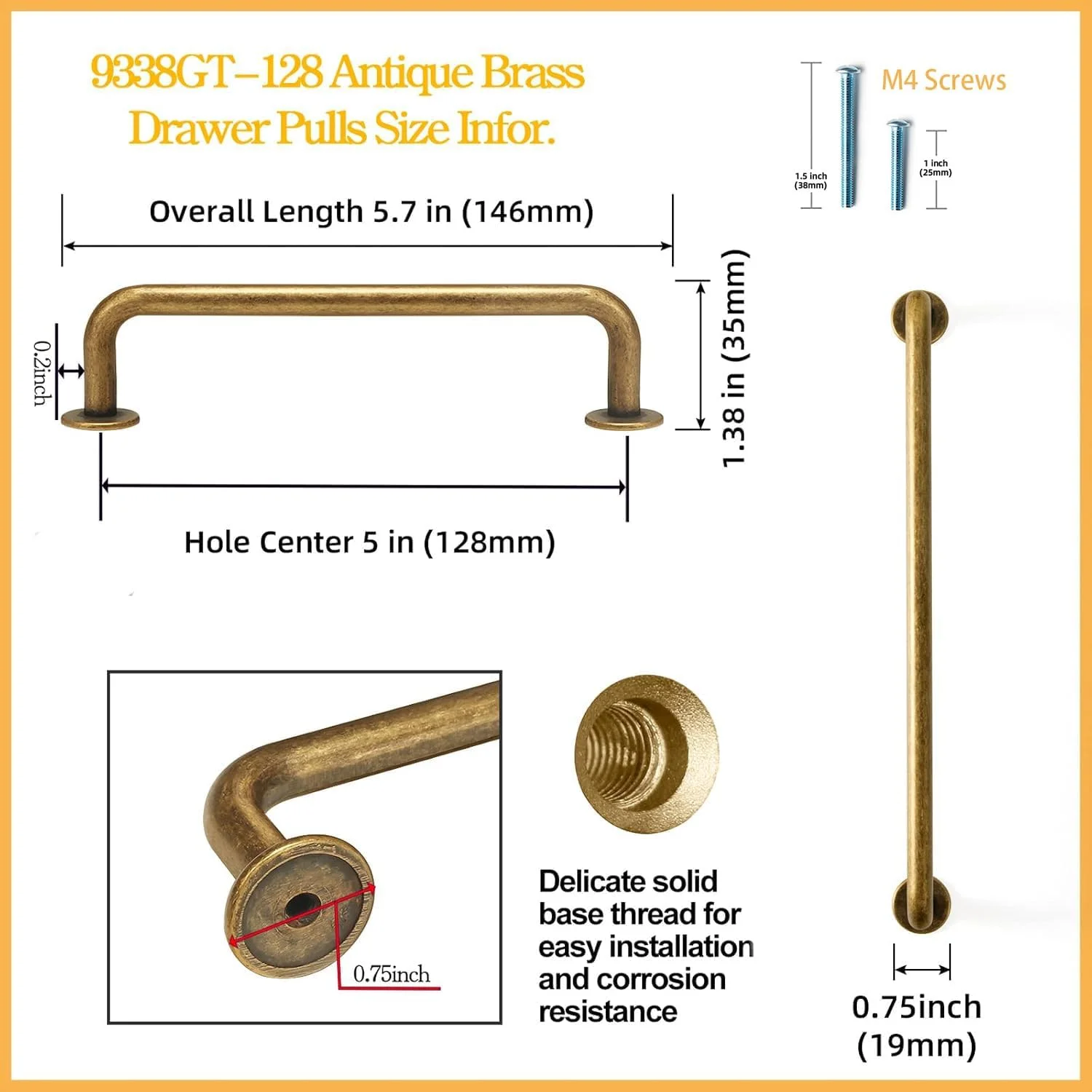 دستگیره کابینت و کشو Goo-Ki، بسته 6 عددی، برنجی عتیقه، مرکز سوراخ 5 اینچ، دستگیره برنزی وینتیج، آلیاژ روی، سخت افزار دستگیره برنجی یکپارچهسازی با سیستمعامل برای مبلمان بار، کمد لباس، بوفه دستگیره کابینت و کشو Goo-Ki، بسته 6 عددی، برنجی عتیقه، مرکز سوراخ 5 اینچ، دستگیره برنزی وینتیج، آلیاژ روی، سخت افزار دستگیره برنجی یکپارچهسازی با سیستمعامل برای مبلمان بار، کمد لباس، بوفه
