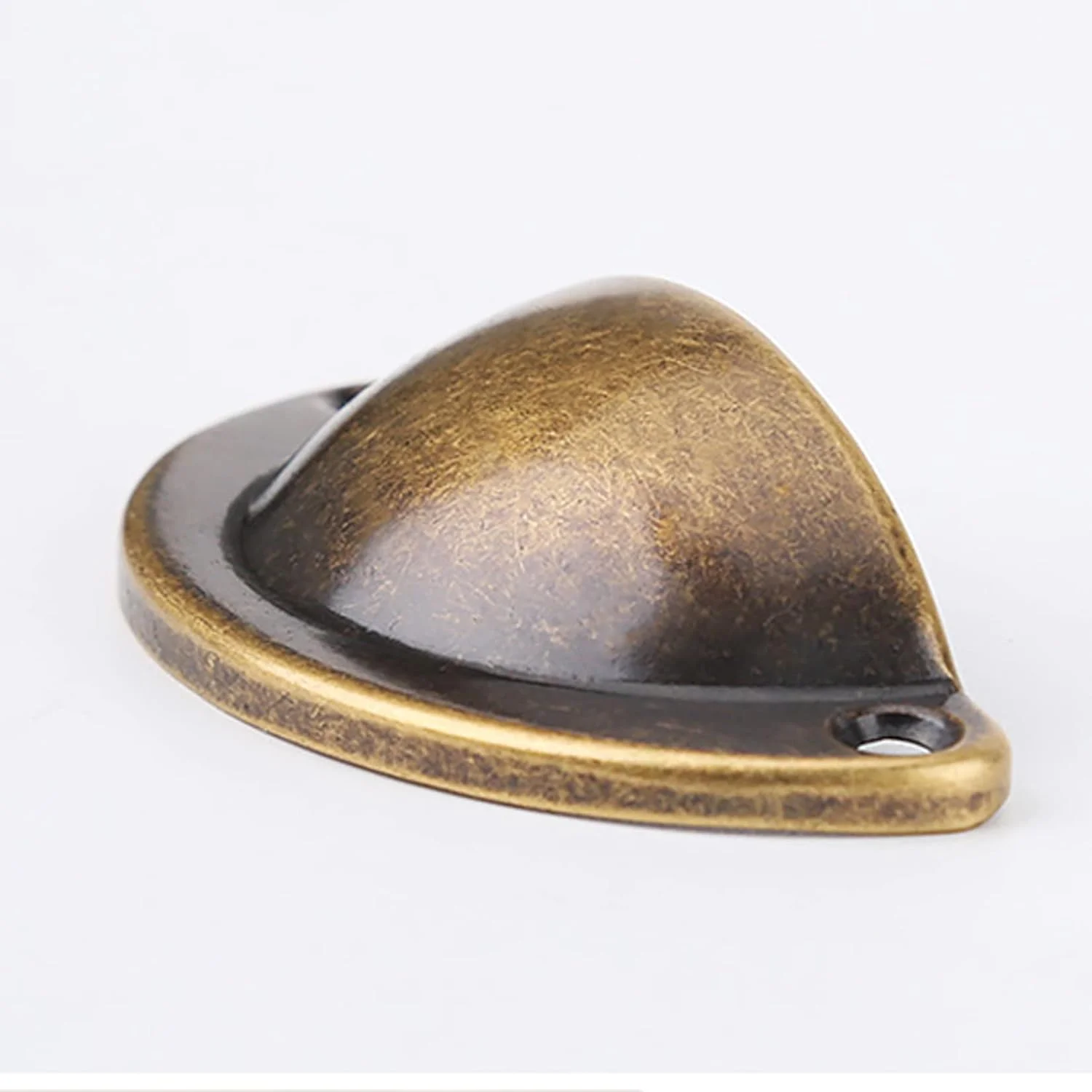 هونگتووی یک عدد دستگیره کشو طرح صدف قدیمی، دستگیره های کشویی رترو نیم دایره ای فلزی، دستگیره درب کمد هلالی شکل، دستگیره مبلمان عتیقه (برنزی، طول: 88 میلی متر)