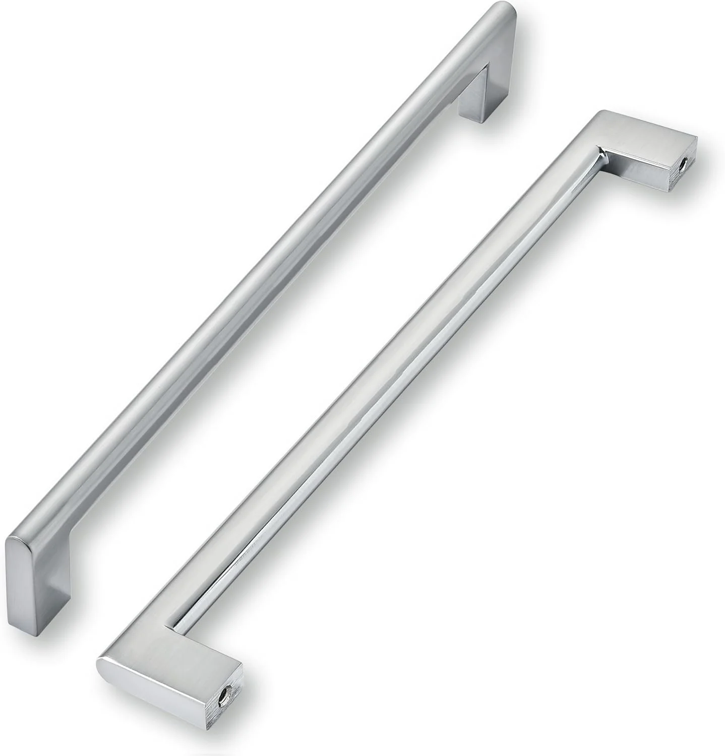 دستگیره کابینت 6 عددی کروم برس خورده، مقاوم و بادوام، مناسب برای کشو، سخت افزار حمام، کمد، درب کابینت