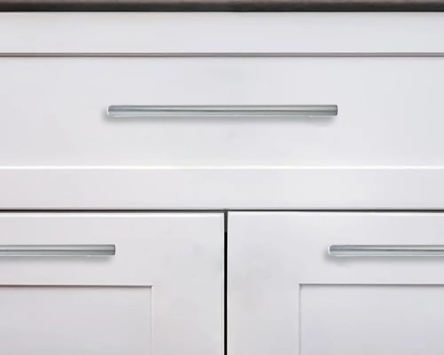 دستگیره کابینت 6 عددی کروم برس خورده، مقاوم و بادوام، مناسب برای کشو، سخت افزار حمام، کمد، درب کابینت