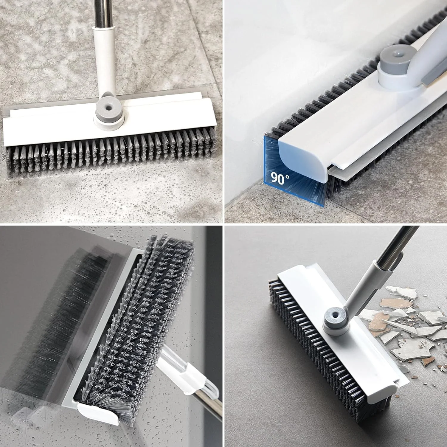 برس تمیز کننده کف با دسته بلند LKTOCAFT، برس دو طرفه با موهای زبر 3 در 1 با قابلیت چرخش 360 درجه برای تمیز کردن کاشی، دیوار، عرشه، حمام، پاسیو، گاراژ و آشپزخانه برس تمیز کننده کف با دسته بلند LKTOCAFT، برس دو طرفه با موهای زبر 3 در 1 با قابلیت چرخش 360 درجه برای تمیز کردن کاشی، دیوار، عرشه، حمام، پاسیو، گاراژ و آشپزخانه