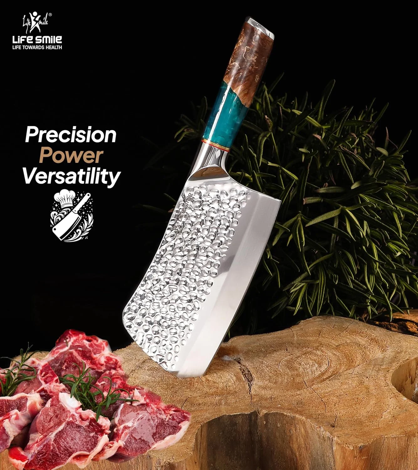 ست چاقوی آشپزخانه LIFE SMILE با استند چوبی - 10 تکه فولاد ضد زنگ کربن بالا با تیزکن - دسته رزین آبی ثابت ضد لغزش ارگونومیک، تیغه فوق العاده تیز نچسب، ست آشپزخانه ست چاقوی آشپزخانه LIFE SMILE با استند چوبی - 10 تکه فولاد ضد زنگ کربن بالا با تیزکن - دسته رزین آبی ثابت ضد لغزش ارگونومیک، تیغه فوق العاده تیز نچسب، ست آشپزخانه