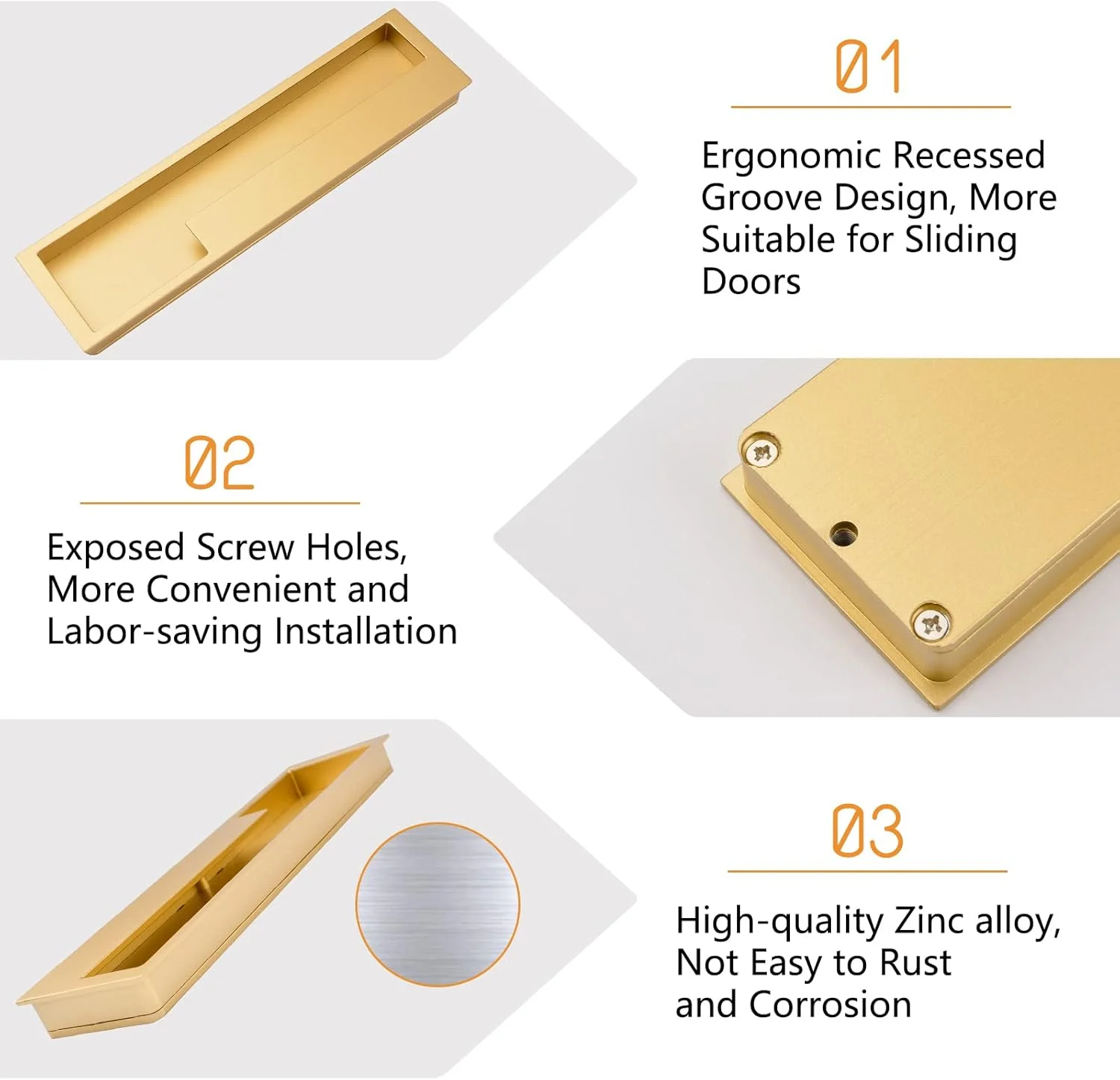 دستگیره های کششی همسطح آلیاژ آلومینیوم MOROBOR، 2 عدد دستگیره درب کشویی توکار، دستگیره کششی درب ساده مدرن 7.95 اینچی برای کشو انبار کشویی کمد لباس/طلایی مات دستگیره های کششی همسطح آلیاژ آلومینیوم MOROBOR، 2 عدد دستگیره درب کشویی توکار، دستگیره کششی درب ساده مدرن 7.95 اینچی برای کشو انبار کشویی کمد لباس/طلایی مات