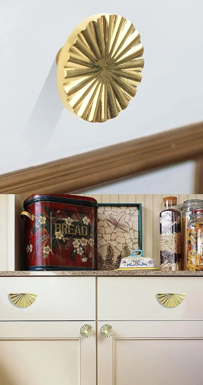 دستگیره کابینت طلایی اوبابو، بسته 6 عددی، دستگیره حلقه ای کشو کمد سخت افزار مبلمان برای درب کمد آشپزخانه، نصب آسان (مدل 1) دستگیره کابینت طلایی اوبابو، بسته 6 عددی، دستگیره حلقه ای کشو کمد سخت افزار مبلمان برای درب کمد آشپزخانه، نصب آسان (مدل 1)