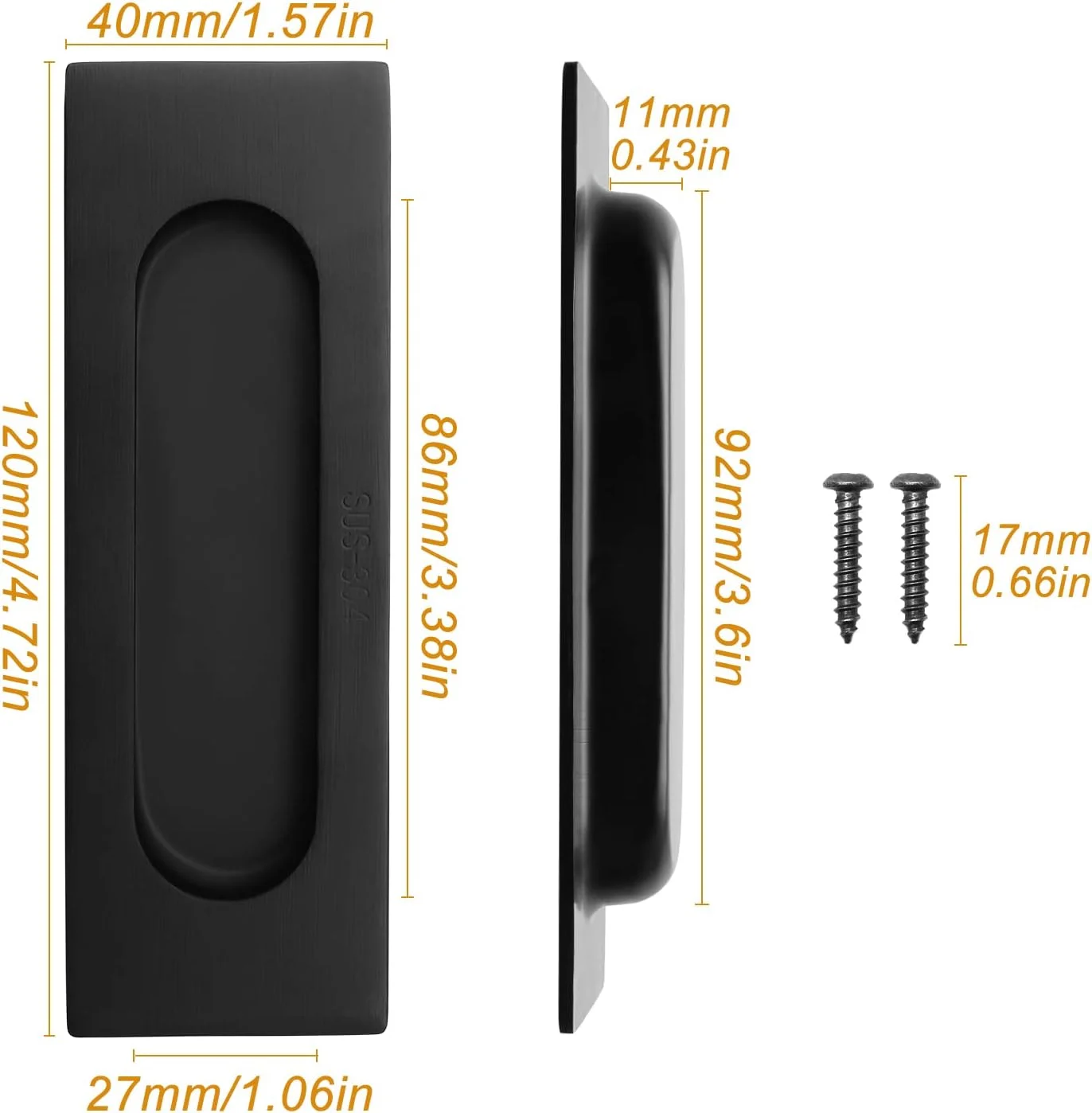 دستگیره های درب کشویی POXIAOER، دستگیره های توکار برای دستگیره کشویی درب کابینت آشپزخانه