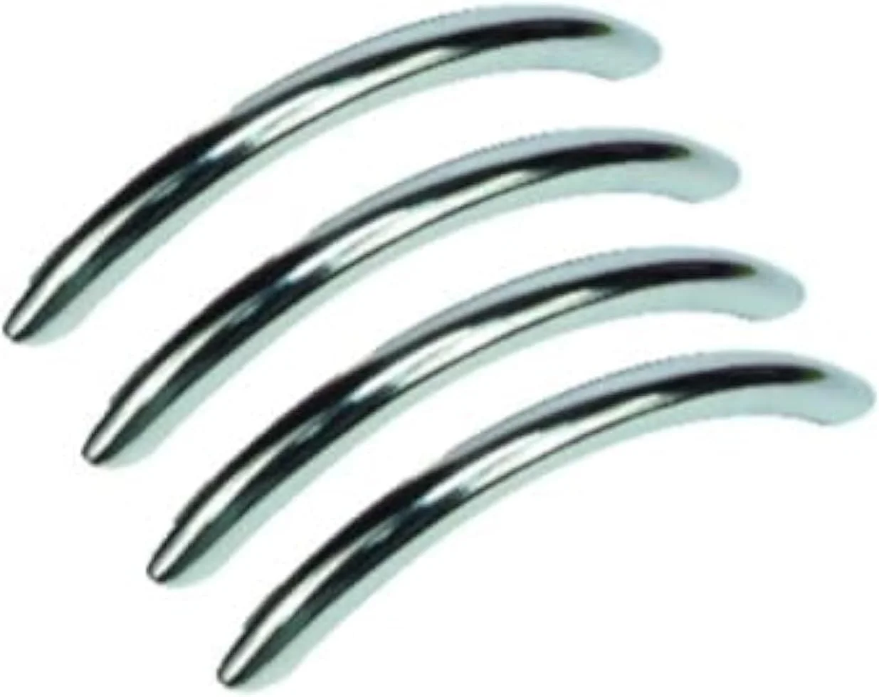 دستگیره کشو فلزی با کیفیت Robustline - دستگیره کابینت (بسته 4 عددی) - ساخت تایلند (96MM, A410, نقره ای)