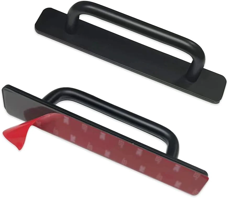 دستگیره کشو، کمد، کابینت و درب مدل Skyscraper چسبی فوری 2 عددی (106 میلی متر، مشکی)