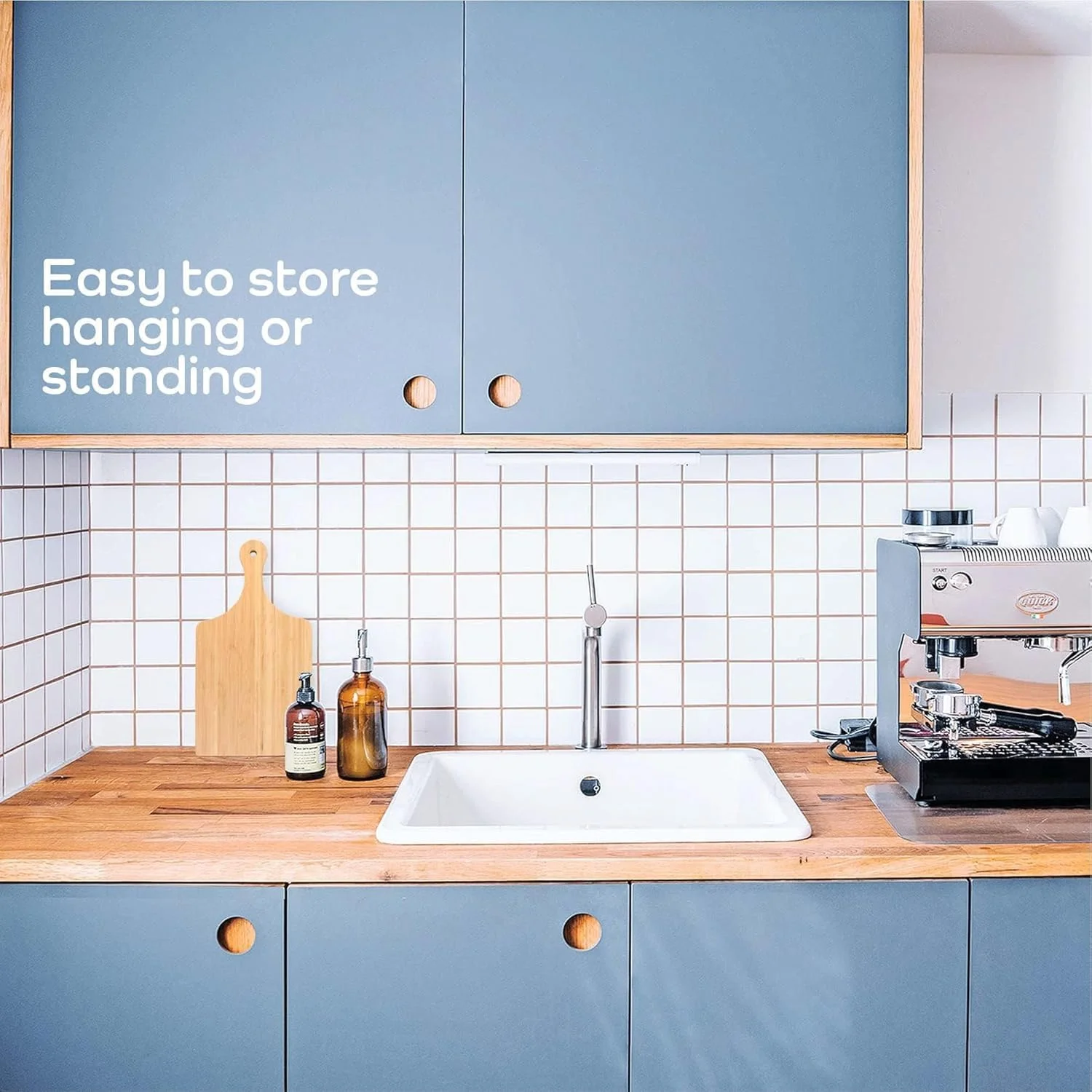 تخته برش آشپزخانه YelaJoy، تخته برش آشپزخانه با دسته، بامبو، برای گوشت، سبزیجات، میوه ها، نان (سایز 2)