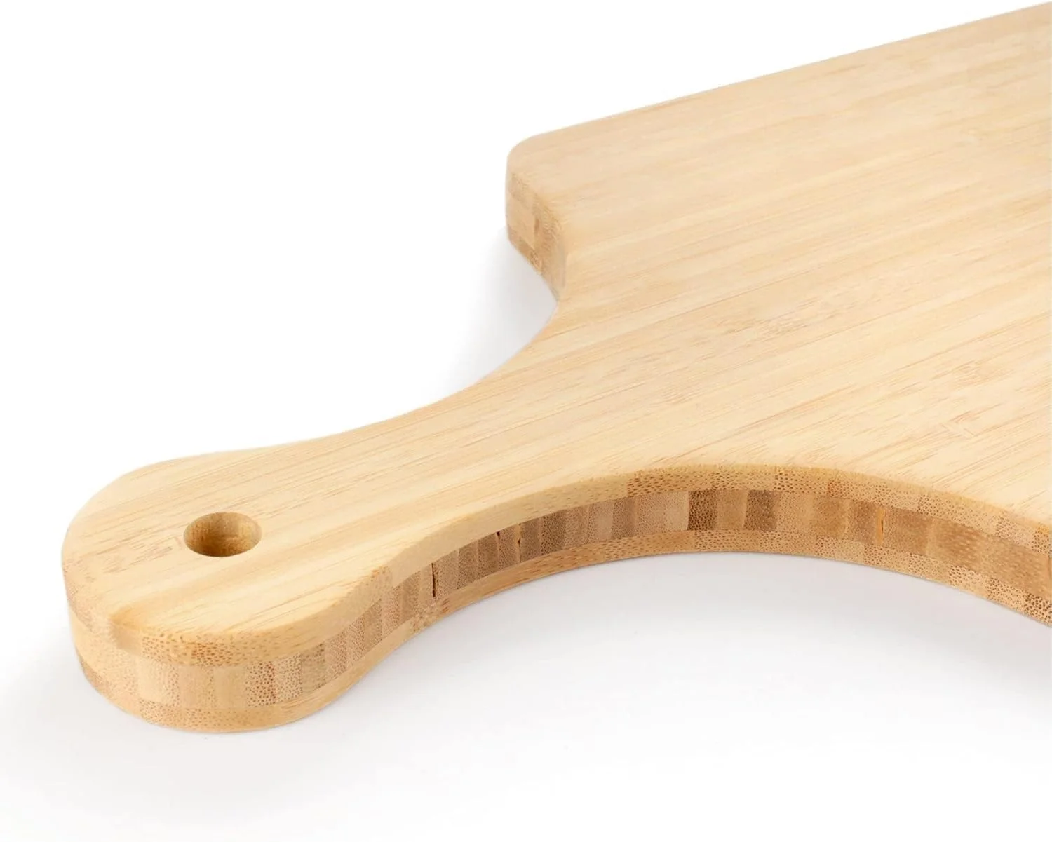 تخته برش آشپزخانه YelaJoy، تخته برش آشپزخانه با دسته، بامبو، برای گوشت، سبزیجات، میوه ها، نان (سایز 2)