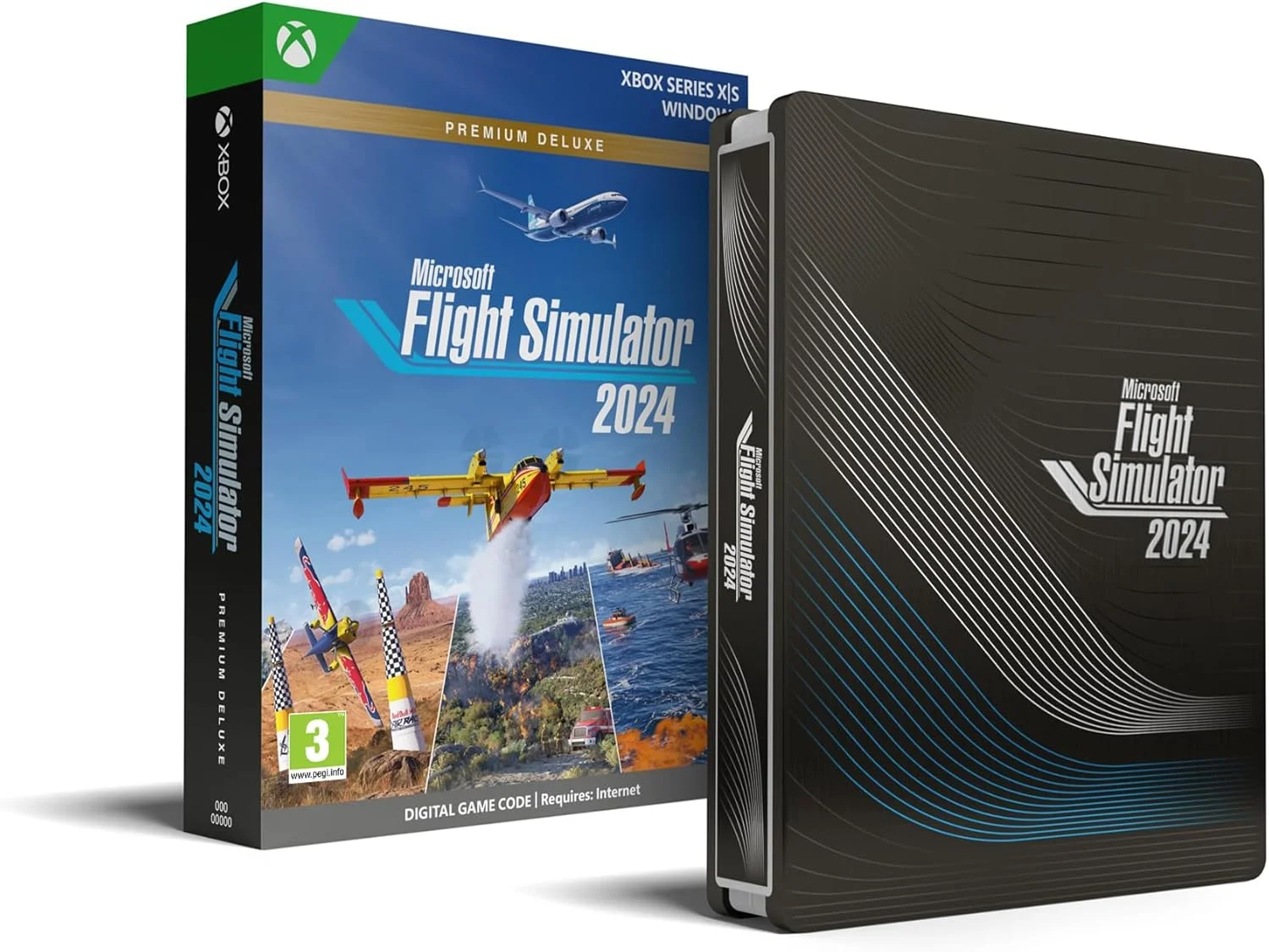 Microsoft Flight Simulator 2024 – نسخه Premium Deluxe SteelBook® – کد دیجیتال Xbox Series X|S و Windows
