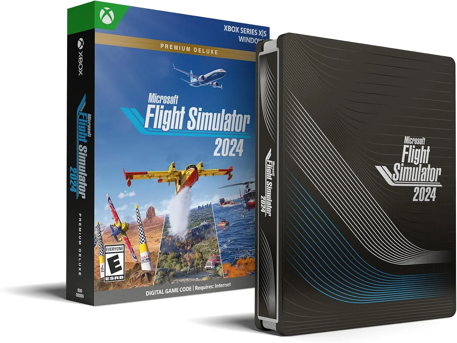 Microsoft Flight Simulator 2024 – نسخه Premium Deluxe SteelBook® – کد دیجیتال Xbox Series X|S و Windows