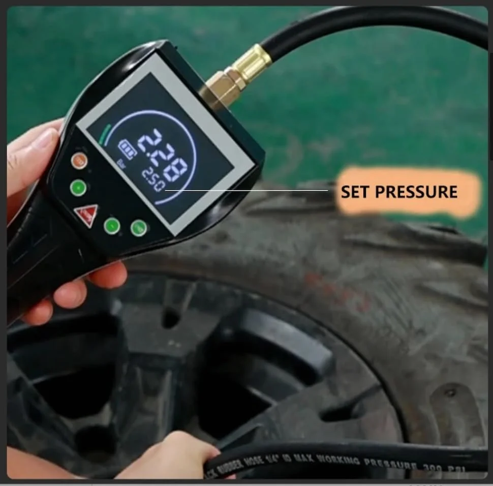 دستگاه تنظیم باد دیجیتال LED تمام اتوماتیک با گیج دستی 190 PSI با قابلیت تنظیم 4 واحد فشار دستگاه تنظیم باد دیجیتال LED تمام اتوماتیک با گیج دستی 190 PSI با قابلیت تنظیم 4 واحد فشار