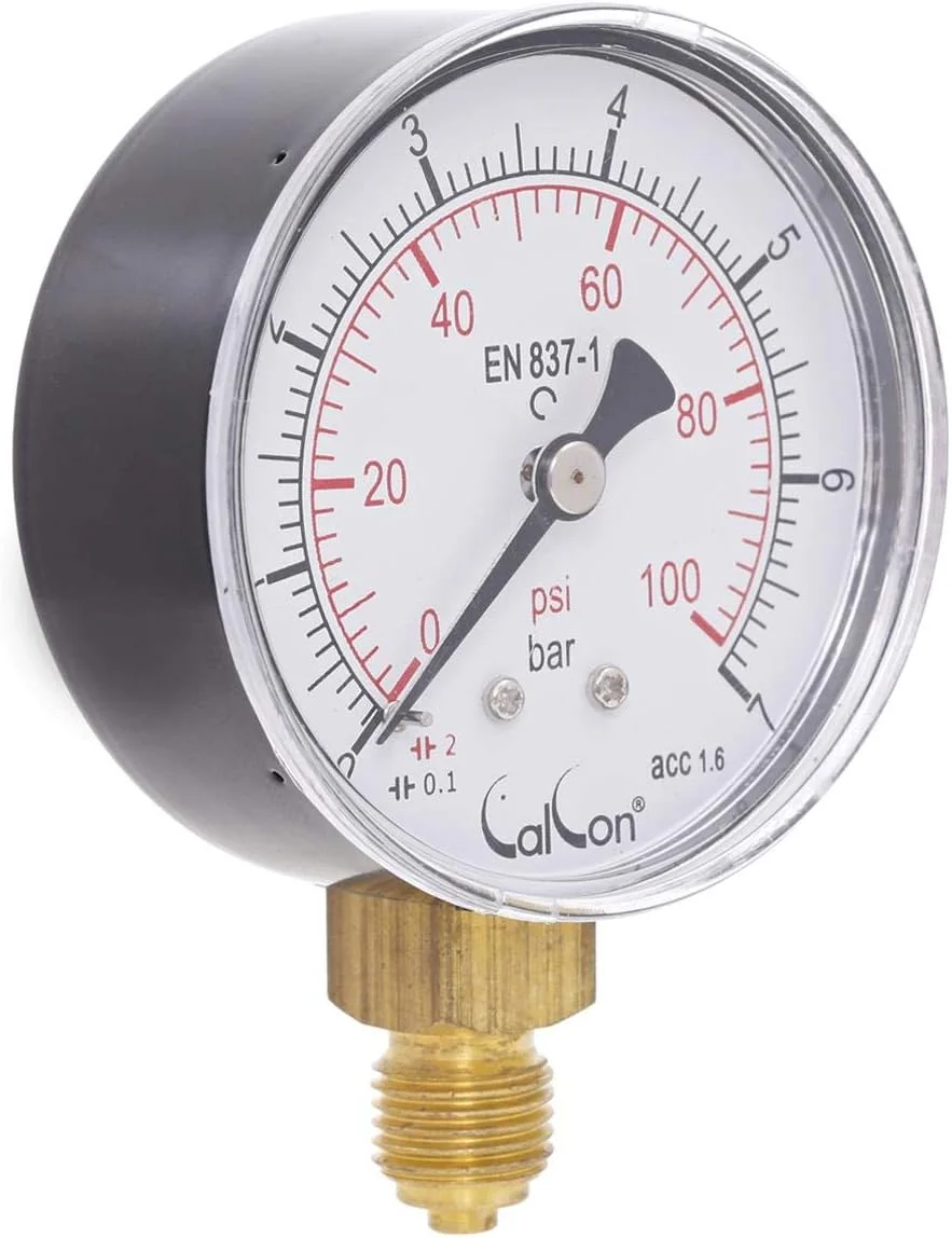 گیج فشار، CC-1-00-A-63mm، 0+7 بار / 0+100psi اتصال از زیر 1/4 اینچ BSP گیج فشار، CC-1-00-A-63mm، 0+7 بار / 0+100psi اتصال از زیر 1/4 اینچ BSP