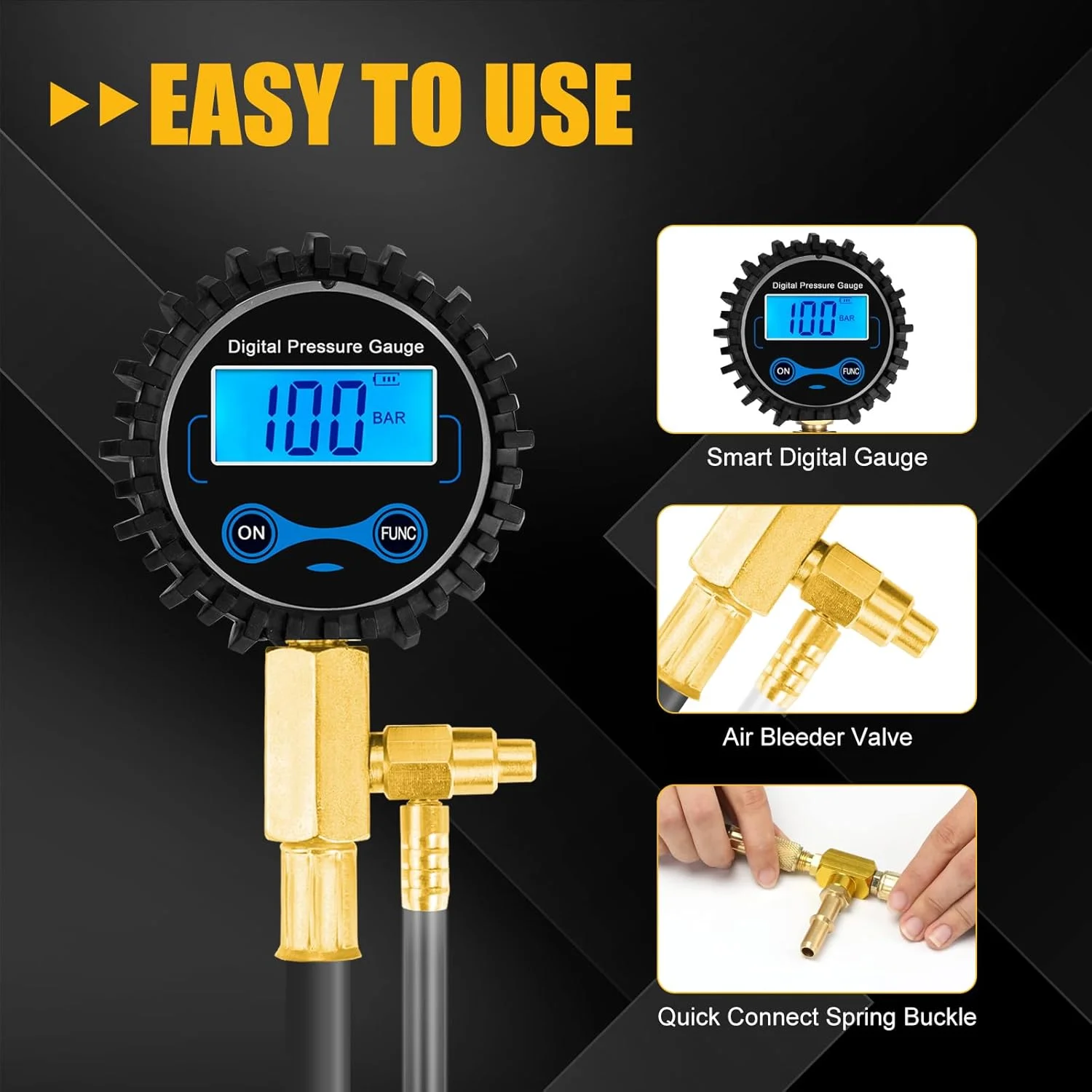 کیت تست فشار سوخت دیجیتال BETOOLL - گیج فشار سوخت 0-300 PSI با اتصالات خط سوخت 9.49، 7.89، 6.30 کیت ابزار تست خودرو کیت تست فشار سوخت دیجیتال BETOOLL - گیج فشار سوخت 0-300 PSI با اتصالات خط سوخت 9.49، 7.89، 6.30 کیت ابزار تست خودرو