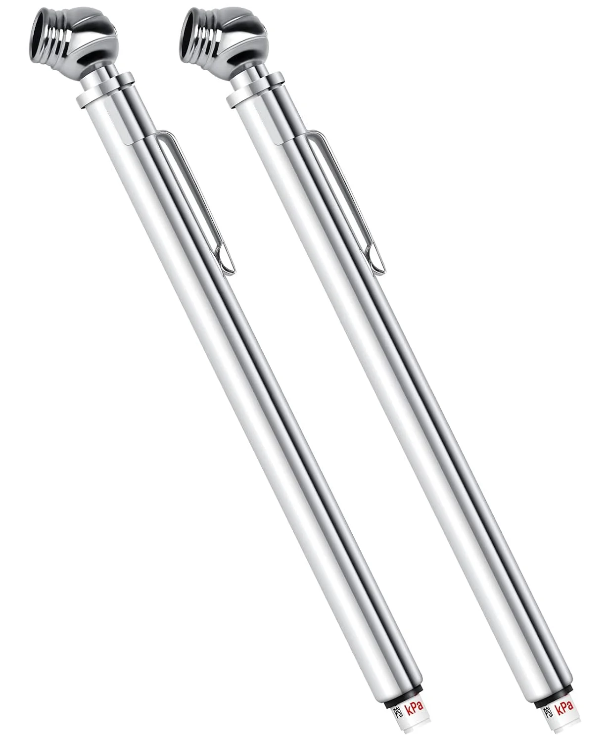 گیج فشار تایر مدادی DELFINO 50 Psi، بسته 2 عددی، دارای شیر تخلیه یکپارچه، چاک و میله نشانگر ABS