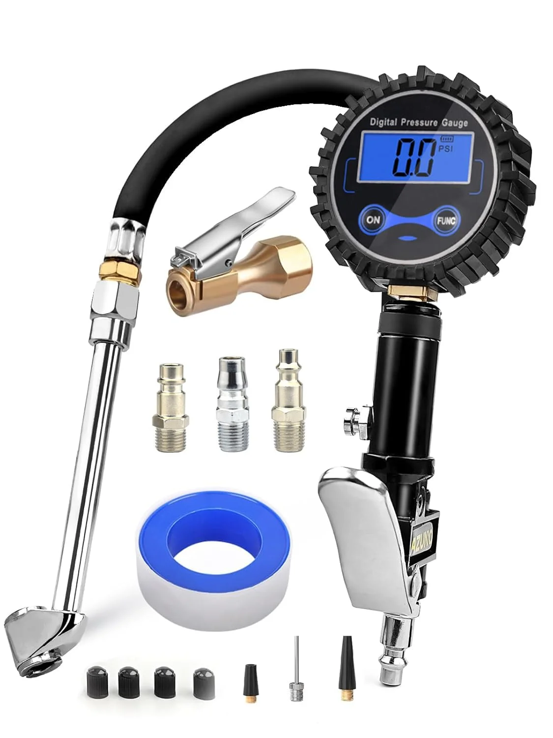 تنظیم کننده دیجیتال باد تایر با نشانگر فشار، 200 PSI، لوازم جانبی کمپرسور هوای سنگین، با شیلنگ لاستیکی قفل شونده و اتصال سریع تنظیم کننده دیجیتال باد تایر با نشانگر فشار، 200 PSI، لوازم جانبی کمپرسور هوای سنگین، با شیلنگ لاستیکی قفل شونده و اتصال سریع