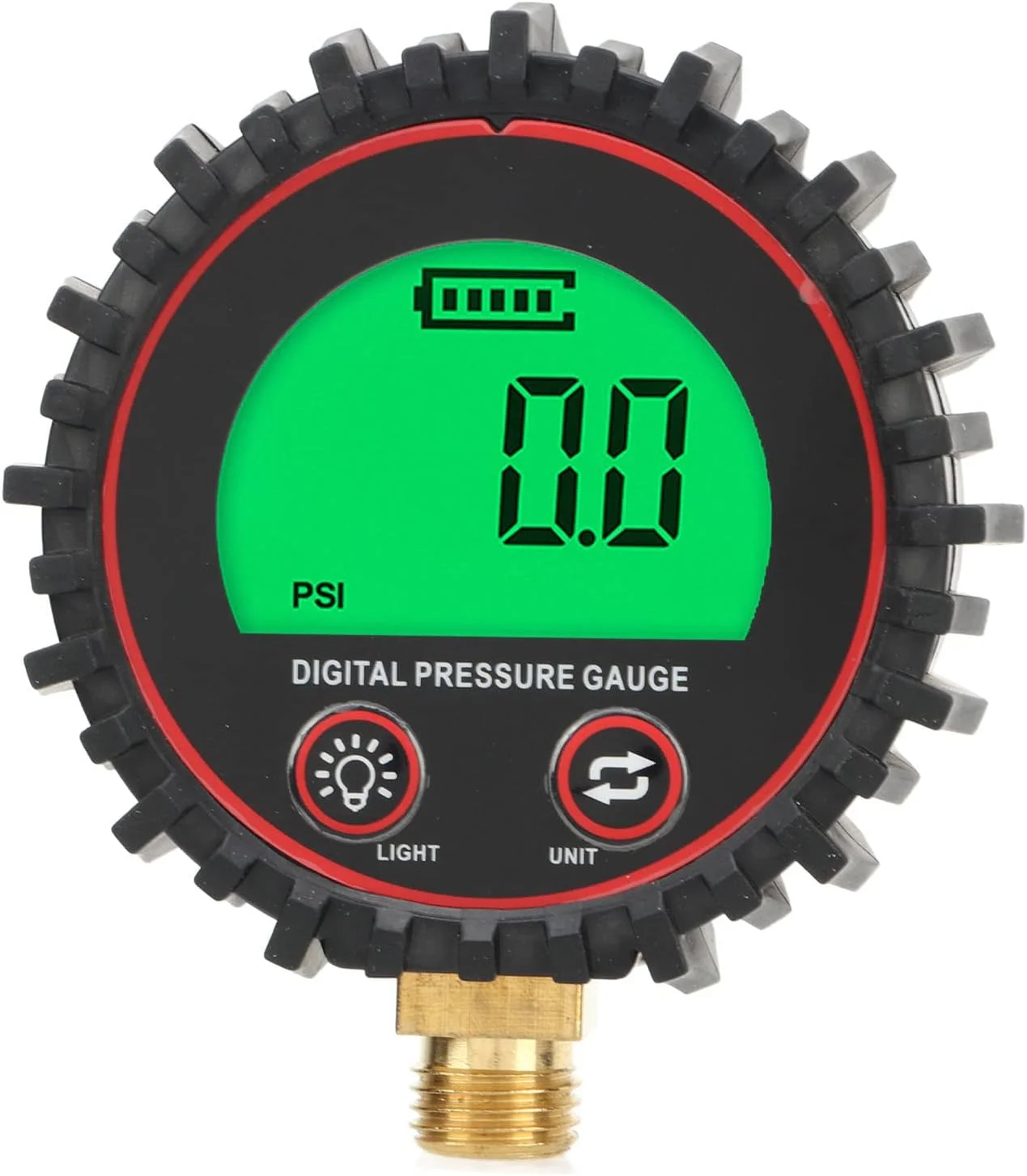 فشارسنج دیجیتال 1/4 اینچی با 4 واحد قابل تعویض – صفحه نمایش LCD روشن، دقیق برای اتومبیل، کامیون، موتور سیکلت، SUV و RV فشارسنج دیجیتال 1/4 اینچی با 4 واحد قابل تعویض – صفحه نمایش LCD روشن، دقیق برای اتومبیل، کامیون، موتور سیکلت، SUV و RV
