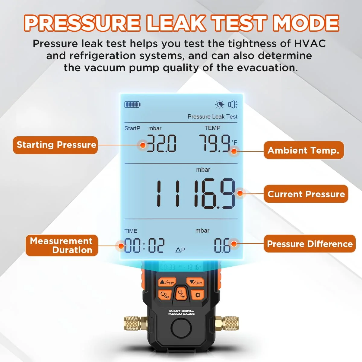 گیج خلاء دیجیتال HVAC گیج خلاء دیجیتال HVAC