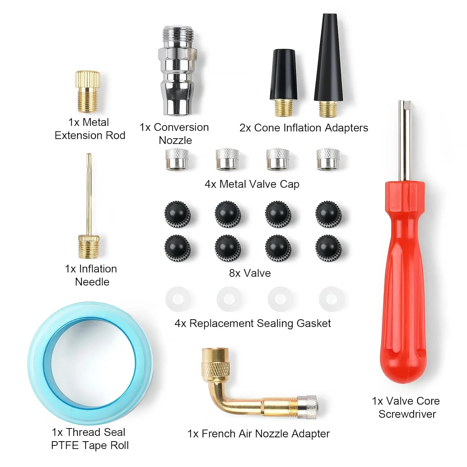 فشارسنج دیجیتال، مجموعه 25 عددی فشارسنج کمپرسور، 220 PSI برای باد کردن لاستیک با 4 عدد درپوش والف، 3 عدد نازل، 1 عدد والف فرانسوی، 1 عدد میله فلزی افزایش طول 90 درجه فشارسنج دیجیتال، مجموعه 25 عددی فشارسنج کمپرسور، 220 PSI برای باد کردن لاستیک با 4 عدد درپوش والف، 3 عدد نازل، 1 عدد والف فرانسوی، 1 عدد میله فلزی افزایش طول 90 درجه