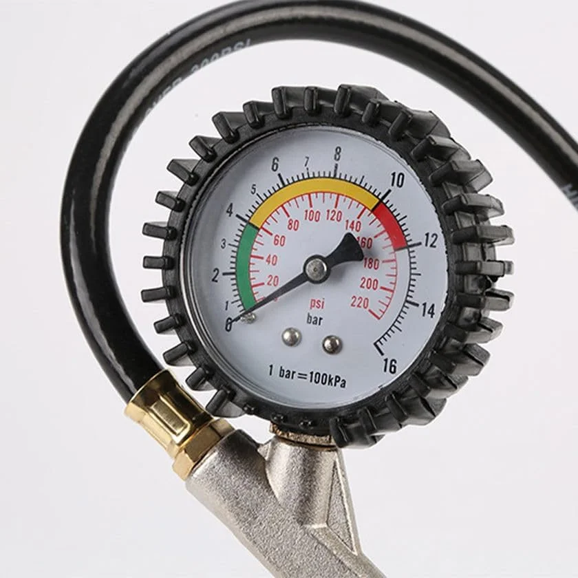 فشارسنج دیجیتال تایر - مانیتور چند منظوره فشار هوا - ابزار پر کردن مجدد تایر برای خودروها، موتورسیکلت ها، وسایل نقلیه آفرود و دوچرخه ها