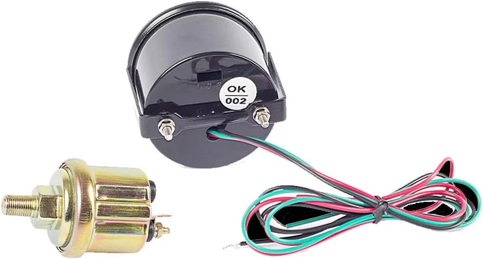 فشارسنج روغن دیجیتال خودرو ESUPPORT با قطر 52 میلی‌متر و نور پس‌زمینه آبی