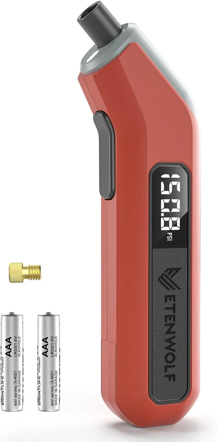 فشارسنج تایر ETENWOLF T300 Plus، فشارسنج دیجیتال تایر با صفحه نمایش LED روشن، فشارسنج تایر برای فشار تایر 200 PSI، نارنجی زنده فشارسنج تایر ETENWOLF T300 Plus، فشارسنج دیجیتال تایر با صفحه نمایش LED روشن، فشارسنج تایر برای فشار تایر 200 PSI، نارنجی زنده