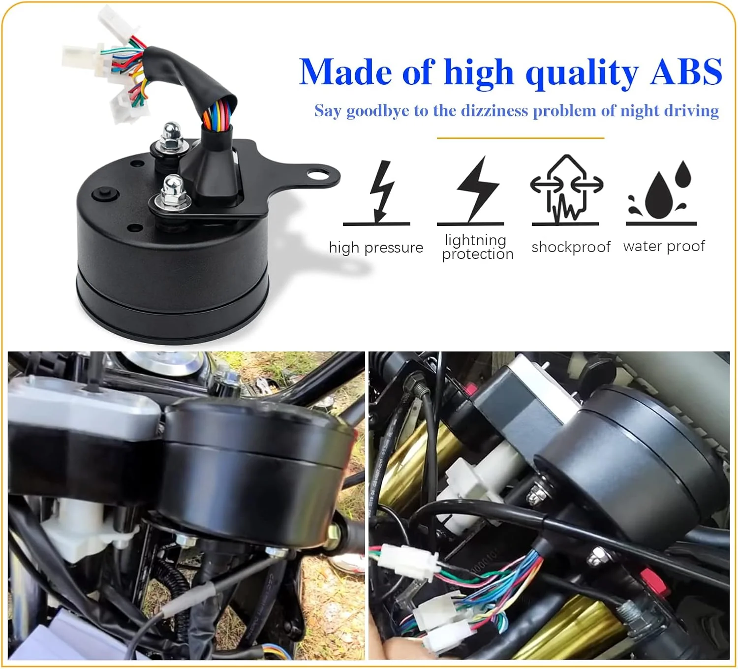 سرعت سنج دیجیتال موتور سیکلت، سرعت سنج دیجیتال جهانی موتور سیکلت با نمایشگر چراغ نشانگر چند منظوره، نمایشگر LCD، ضد آب سرعت سنج دیجیتال موتور سیکلت، سرعت سنج دیجیتال جهانی موتور سیکلت با نمایشگر چراغ نشانگر چند منظوره، نمایشگر LCD، ضد آب