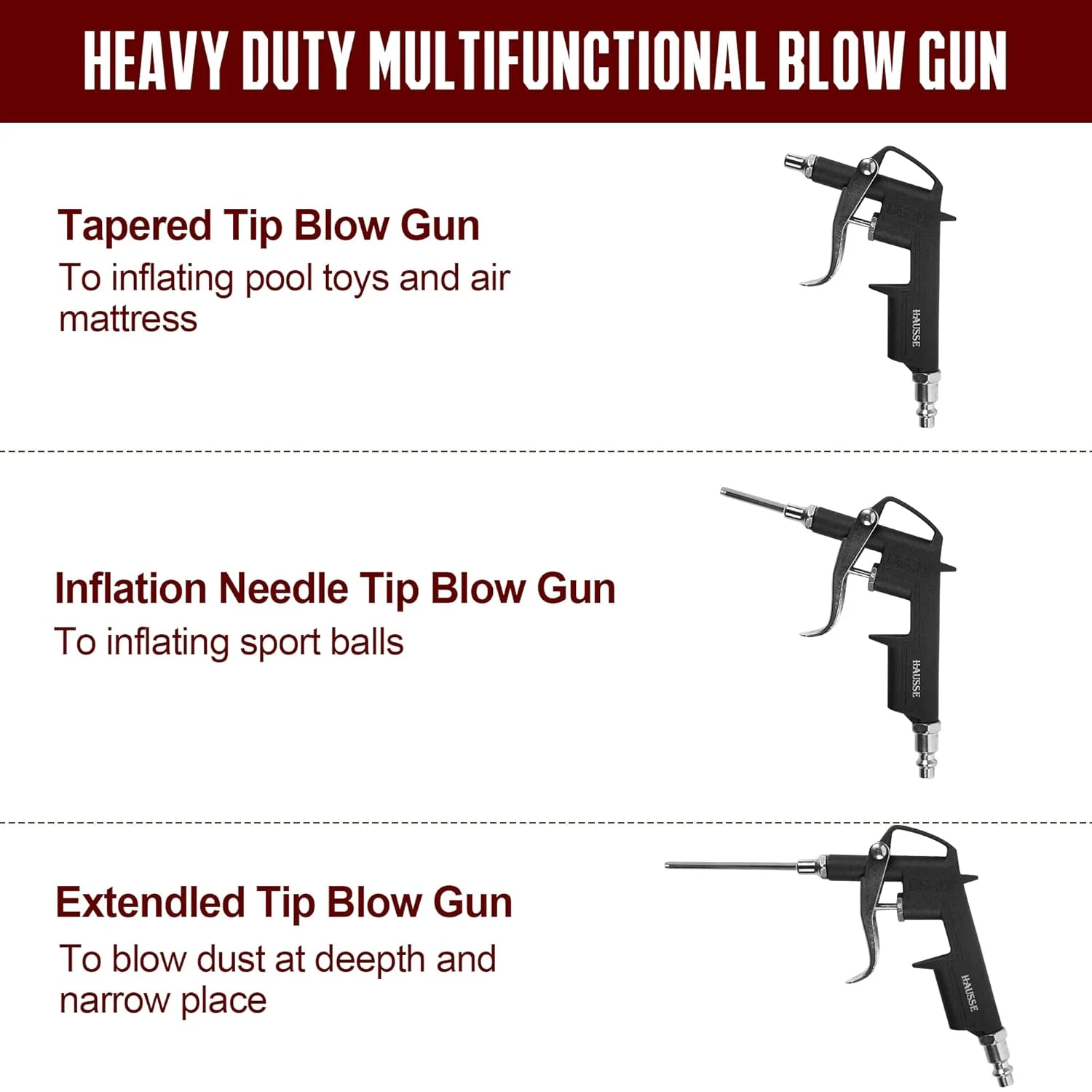 کیت لوازم جانبی کمپرسور سنگین هاس - گیج فشار دیجیتال تایر با دمنده، تفنگ بادی و اتصالات شلنگ، کیت ابزار بادی 1/4 اینچ NPT کیت لوازم جانبی کمپرسور سنگین هاس - گیج فشار دیجیتال تایر با دمنده، تفنگ بادی و اتصالات شلنگ، کیت ابزار بادی 1/4 اینچ NPT