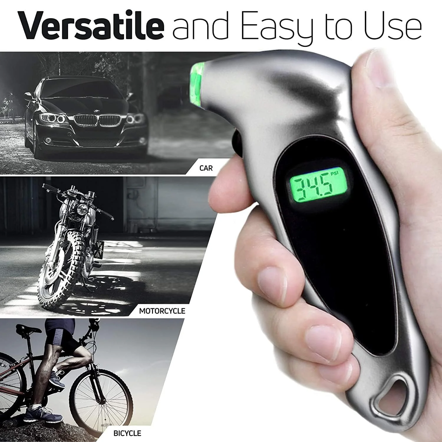 فشارسنج دیجیتال بادی تایر با نور پس زمینه - تایر های خود را با دقت پر کنید فشارسنج دیجیتال بادی تایر با نور پس زمینه - تایر های خود را با دقت پر کنید