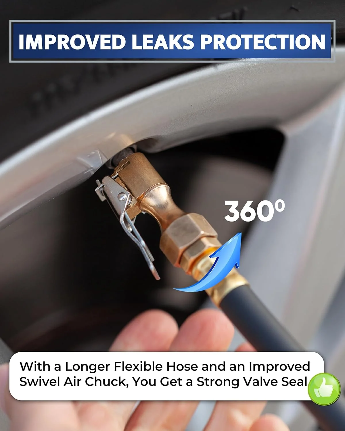 دستگاه تنظیم باد تایر GERCHWAY با فشارسنج و شلنگ بلندتر - دقیق ترین و مقاوم ترین سری بادی با فشارسنج برای اتصال به کمپرسور هوا - 100PSI دستگاه تنظیم باد تایر GERCHWAY با فشارسنج و شلنگ بلندتر - دقیق ترین و مقاوم ترین سری بادی با فشارسنج برای اتصال به کمپرسور هوا - 100PSI