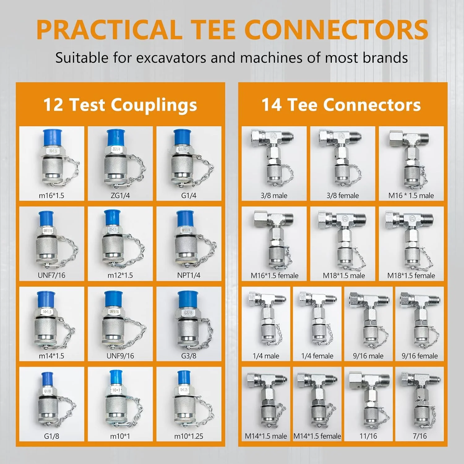 کیت تست فشار هیدرولیک، 600 بار / 8700 psi / 60 مگاپاسکال، 5 گیج، 13 کوپلینگ تست، 14 اتصال سه راهی، 5 شیلنگ تست، کیت گیج هیدرولیک با جعبه حمل محکم برای ماشین آلات ساختمانی بیل مکانیکی، معادن کشتی کیت تست فشار هیدرولیک، 600 بار / 8700 psi / 60 مگاپاسکال، 5 گیج، 13 کوپلینگ تست، 14 اتصال سه راهی، 5 شیلنگ تست، کیت گیج هیدرولیک با جعبه حمل محکم برای ماشین آلات ساختمانی بیل مکانیکی، معادن کشتی