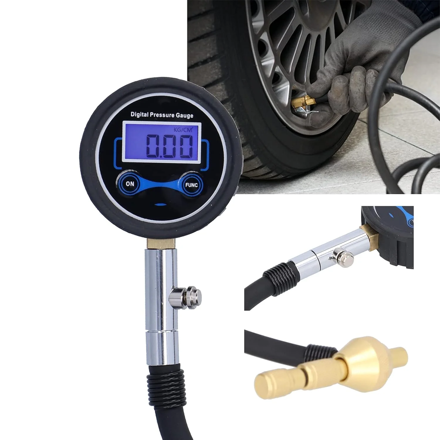 فشارسنج باد تایر و تخلیه کننده هوا Jeankak، مناسب برای بررسی فشار باد لاستیک خودرو فشارسنج باد تایر و تخلیه کننده هوا Jeankak، مناسب برای بررسی فشار باد لاستیک خودرو