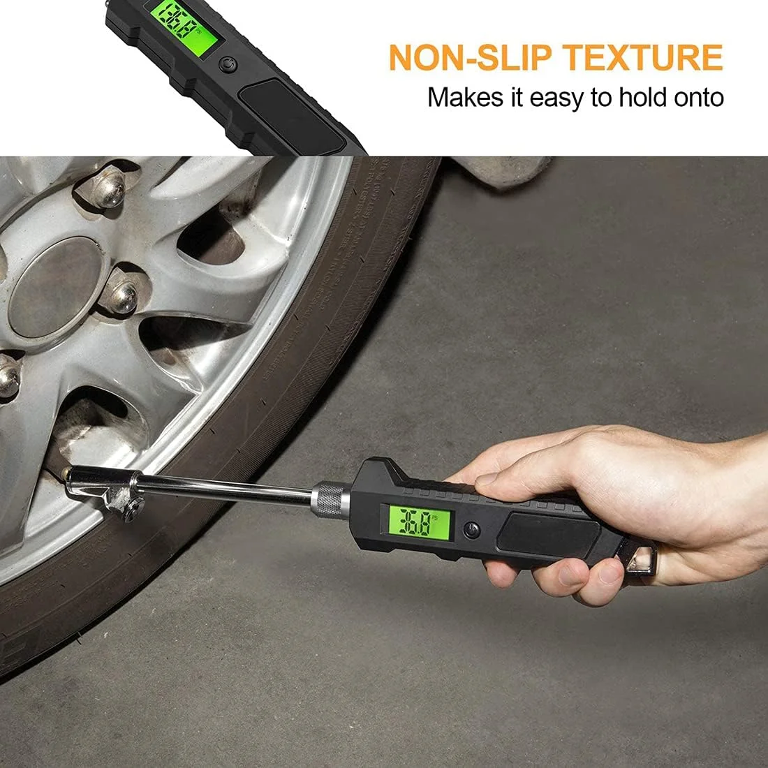 فشارسنج دیجیتال لاستیک KASTWAVE، 230 PSI، با سر دوگانه برای کامیون و RV، دارای LCD با نور پس زمینه و چراغ قوه با جاکلیدی، با شیلنگ انعطاف پذیر برای خودرو، موتور سیکلت فشارسنج دیجیتال لاستیک KASTWAVE، 230 PSI، با سر دوگانه برای کامیون و RV، دارای LCD با نور پس زمینه و چراغ قوه با جاکلیدی، با شیلنگ انعطاف پذیر برای خودرو، موتور سیکلت