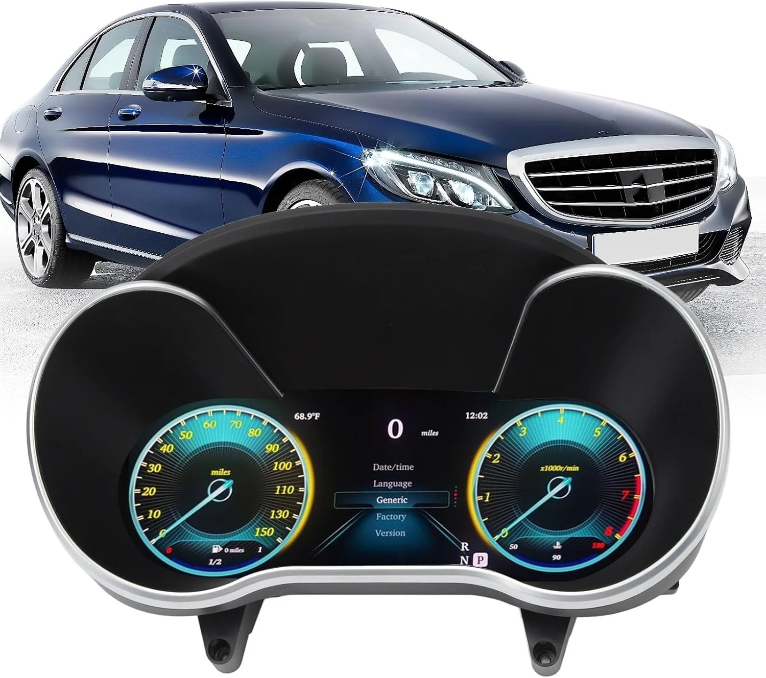 صفحه نمایش LCD خودرو Luqeeg، صفحه کیلومتر شمار 10 اینچی، صفحه نمایش اطلاعات خودرو چند منظوره با کیفیت بالا برای جایگزینی خودرو کلاس C W205 مدل 2014 تا 2021 صفحه نمایش LCD خودرو Luqeeg، صفحه کیلومتر شمار 10 اینچی، صفحه نمایش اطلاعات خودرو چند منظوره با کیفیت بالا برای جایگزینی خودرو کلاس C W205 مدل 2014 تا 2021