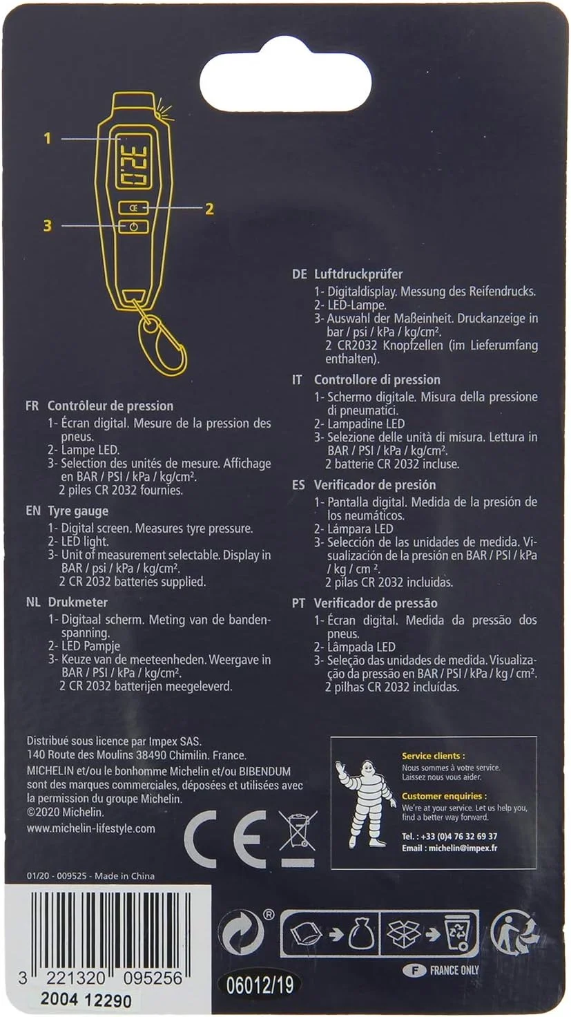 فشارسنج دیجیتال لاستیک MICHELIN 9525 فشارسنج دیجیتال لاستیک MICHELIN 9525