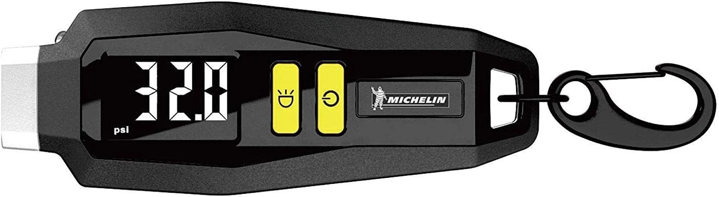 فشارسنج دیجیتال تایر میشلن با جاکلیدی، مانیتور فشار هوای قابل حمل برای خودرو و دوچرخه، جمع و جور، قرائت دقیق، نمایشگر LED، مشکی فشارسنج دیجیتال تایر میشلن با جاکلیدی، مانیتور فشار هوای قابل حمل برای خودرو و دوچرخه، جمع و جور، قرائت دقیق، نمایشگر LED، مشکی
